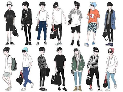 √100以上 おしゃれ 男子 服装 イラスト 187940