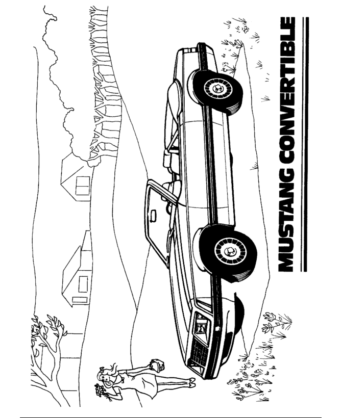 Download coloring pages cars mustang