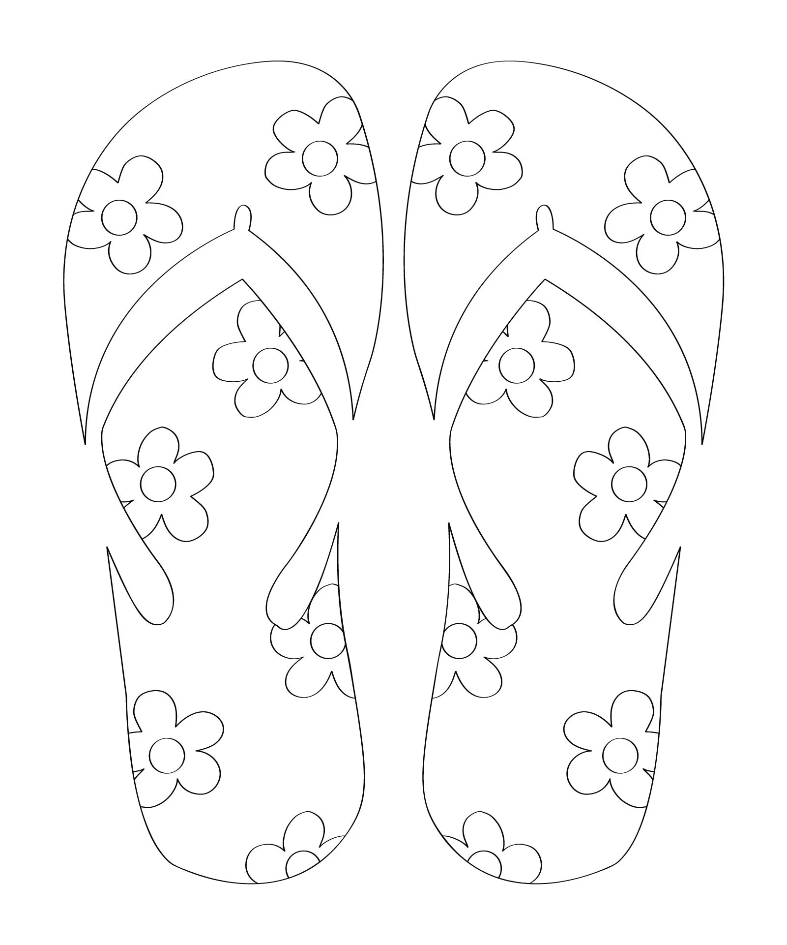 25 Beautiful Flip Flop Coloring Pages BEST COLORING PAGES
