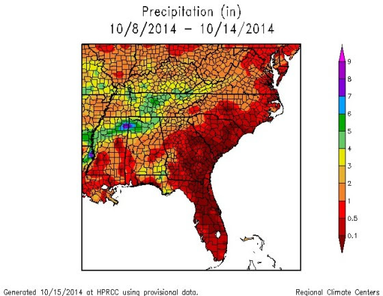 precip seven day oct 14