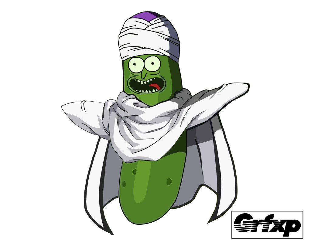 The piccolo latte is a mysterious drink. Pickle O Piccolo Rick Printed Sticker Grafixpressions