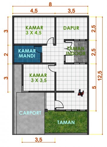 Desain Rumah  Sederhana  3  Kamar  Tidur 1 Lantai Feed News 