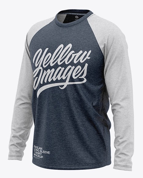 Download 360+ Mens Heather Raglan T-Shirt Mockup Back View PSD Mockups File