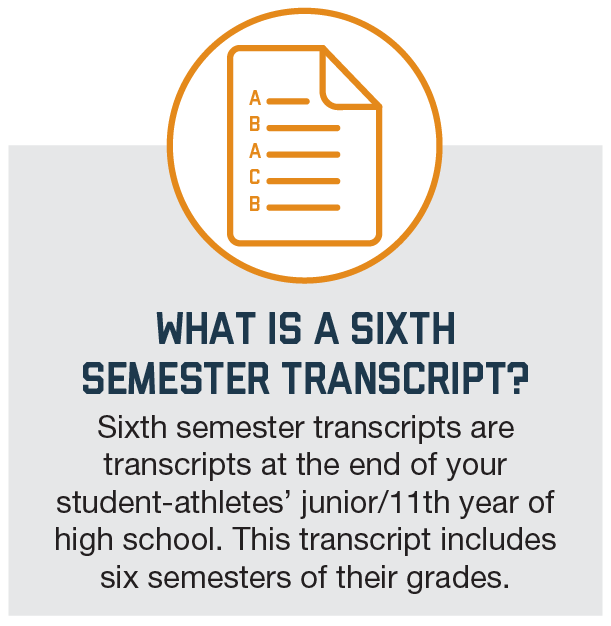What is a sixth semester transcript?
