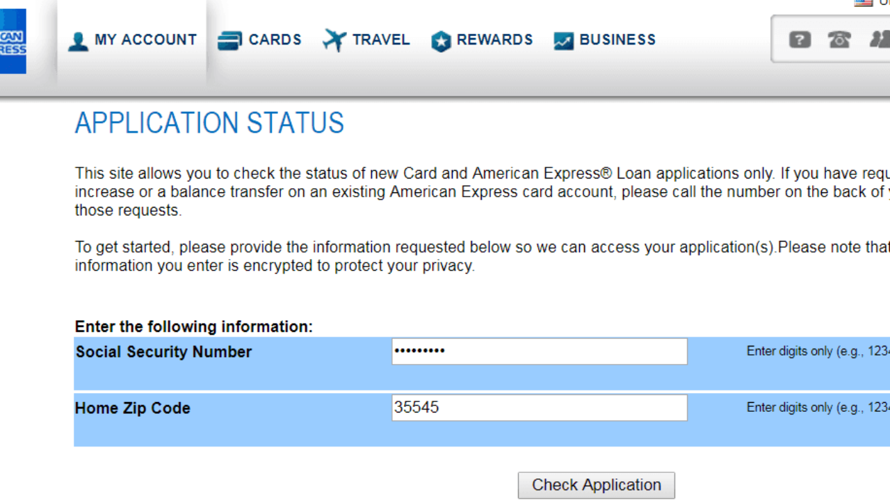 Apply for a credit card online. Check American Express Credit Card Application Status Online