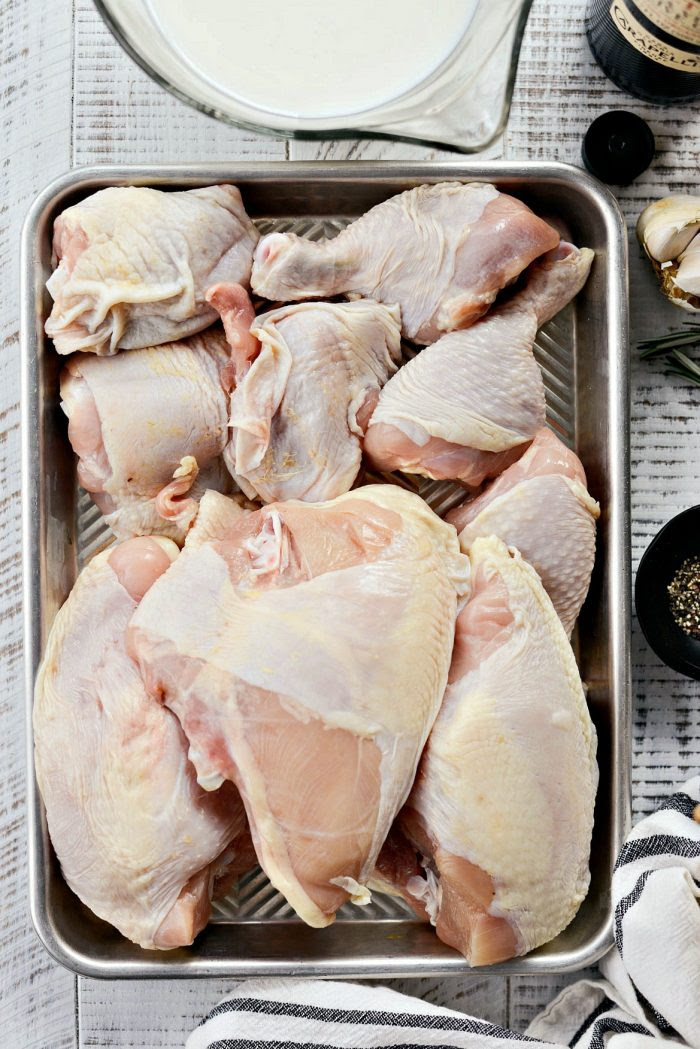 Anyone have a great simple recipe using a whole cut up chicken? Buttermilk Roasted Chicken Dinner Simply Scratch