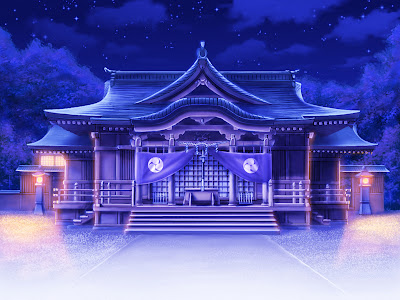 動物画像無料 神社 イラスト 背景 夜
