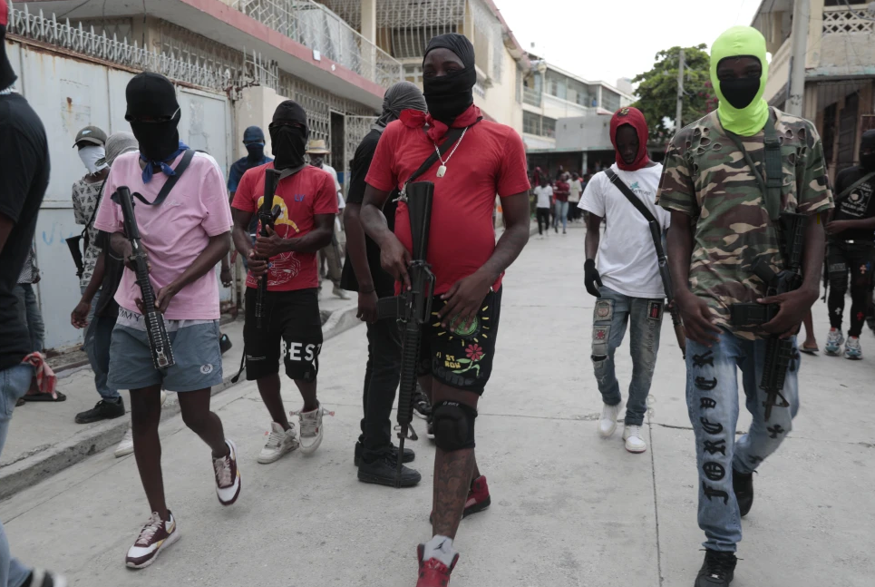Photo of street gang in Haiti.