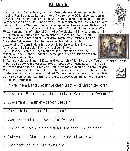 Lesetexte Mit Fragen 4. Klasse Zum Ausdrucken ...