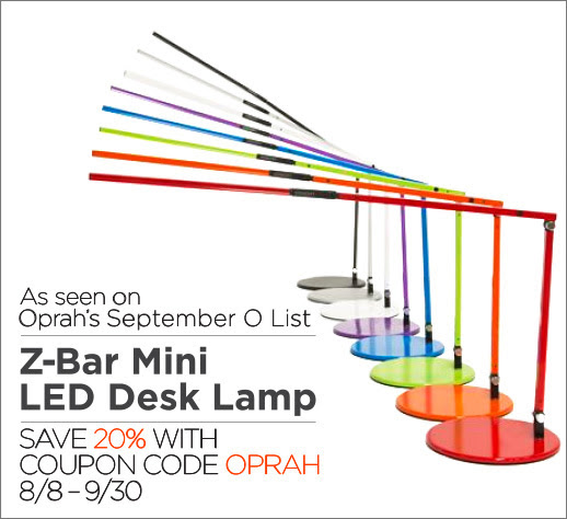 Maybe you would like to learn more about one of these? Fresh For Fall From Oprah S O List Contemporary Lighting Retailer Lightology Offers 20 Off Koncept S Z Bar Mini Led Desk Lamp