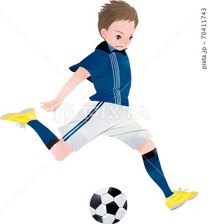 蹴る サッカー キック イラスト Gambarsaenvo