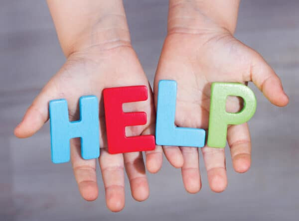 Children seeking help