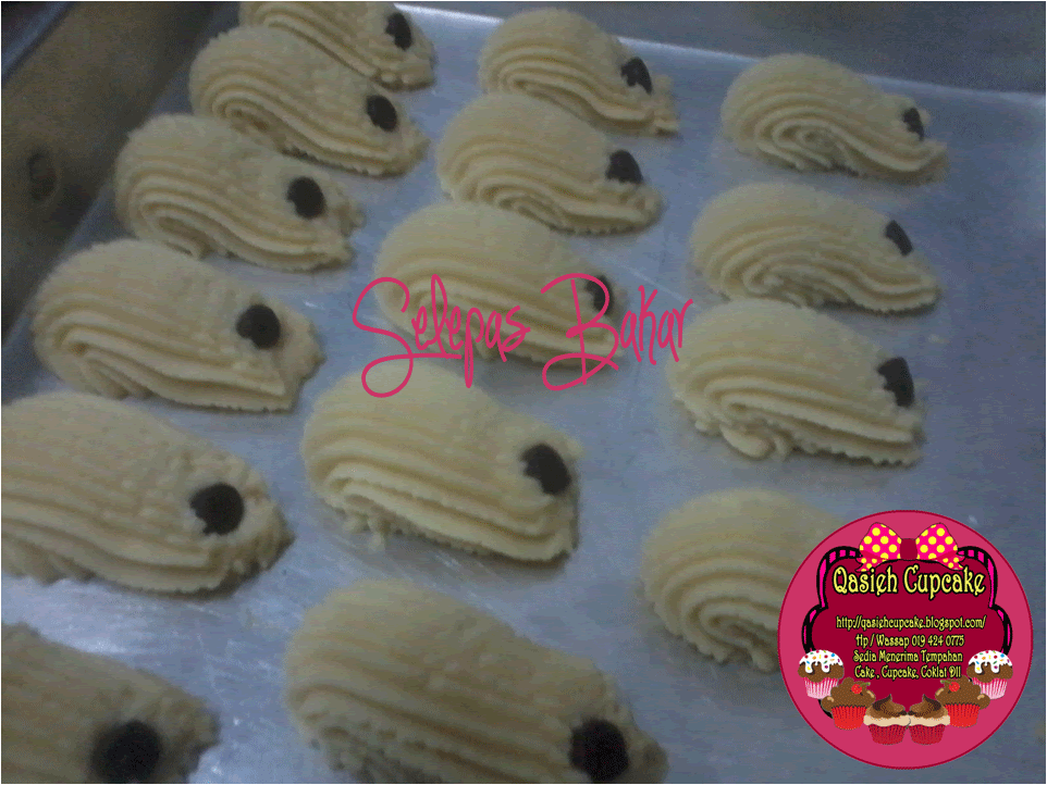 Qasieh Cupcake ♥: Biskut Untaian Mutiara, Biskut Ulat Bulu 
