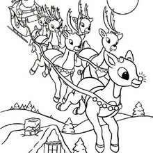 Reindeer Coloring Pictures For Kids Drawing With Crayons