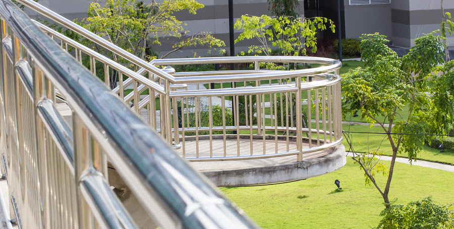 The brushed finish, precision lines, and strong appearance, of our square stainless steel cable railing systems create, a bold presence, and instill a confidence in it's longevity. Get A Grip On Stainless Steel Railing Finishes Construction Specifier