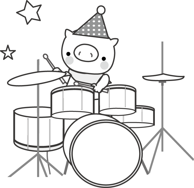 動物画像のすべて 元のかわいい ドラム イラスト 簡単