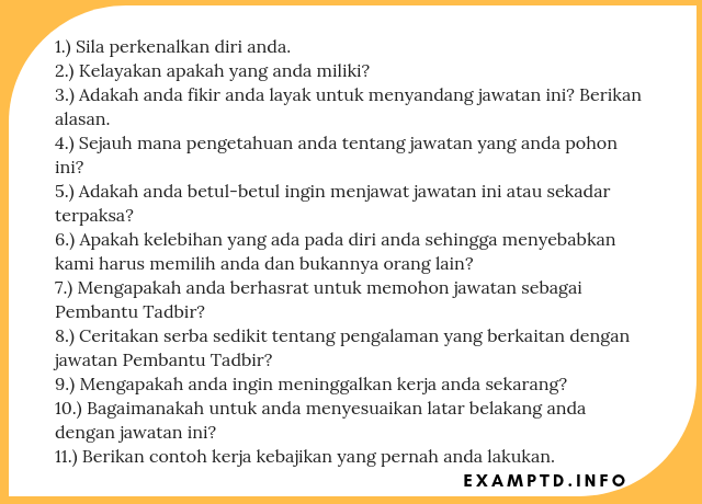 Contoh Soalan Dan Jawapan Temuduga Spa Separa Perubatan 