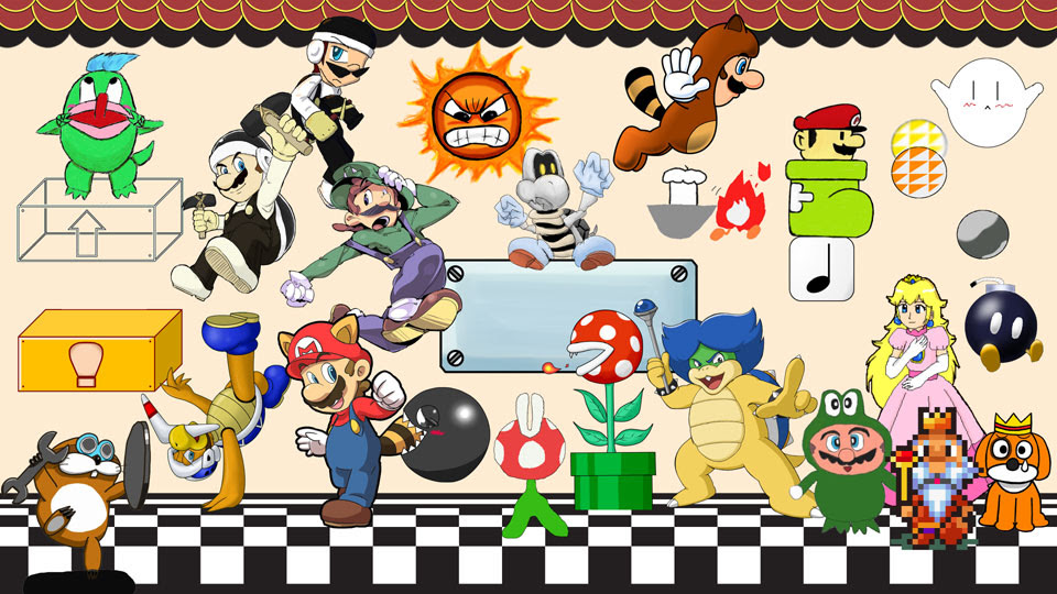 マリオ キャラクター イラスト 世界漫画の物語