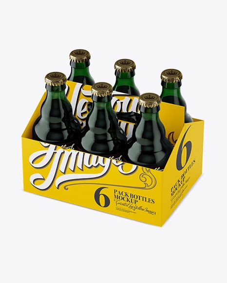 Download Download Psd Mockup 3/4 6 Pack Beer Bottle Bottle Carrier Bottle Mockups Bottles Cardboard ...