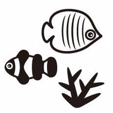 上熱帯魚 イラスト シルエット 最高の動物画像