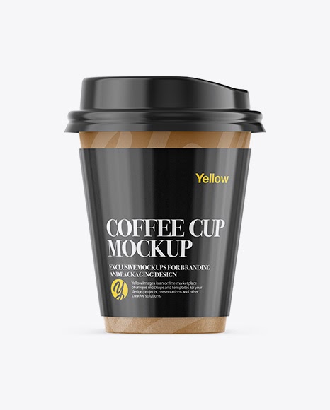 Download Paper Coffee Cup With Sleeve Mockup - Front View PSD Template