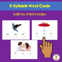 The fingerprint mark is meant to give a guide for pointing while saying sounds. Syllables