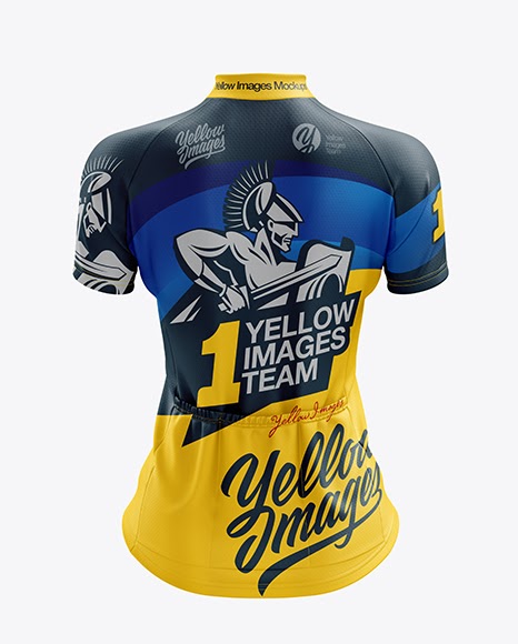 Download Womens Classic Cycling Jersey mockup Back View (PSD ...