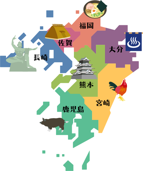 印刷可能 九州 地図 イラスト 九州 地図 イラスト フリー