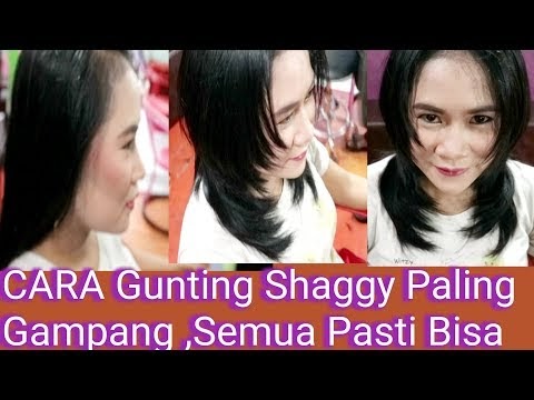 Viral Potongan Rambut  LAYER  GAMPANG Tutorial Gunting  