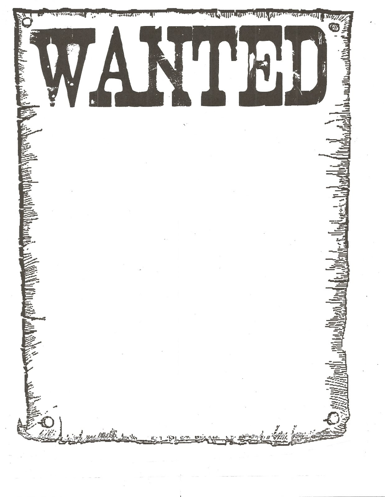 Blank Fbi Most Wanted Poster Template Clip Art Library