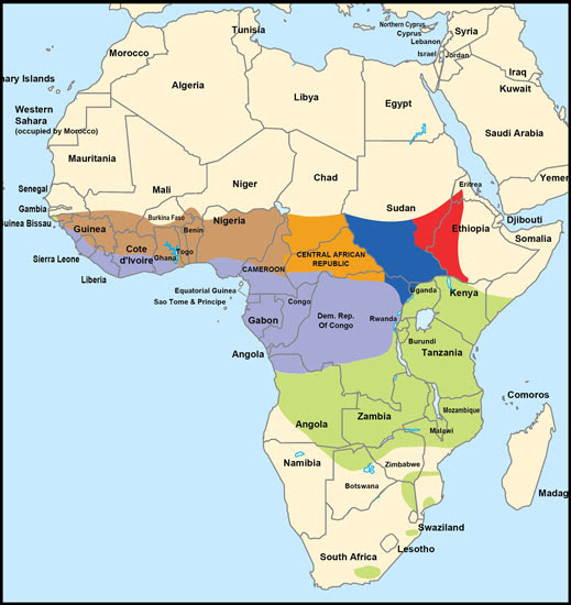 Savanna Africa Map | Earth Map