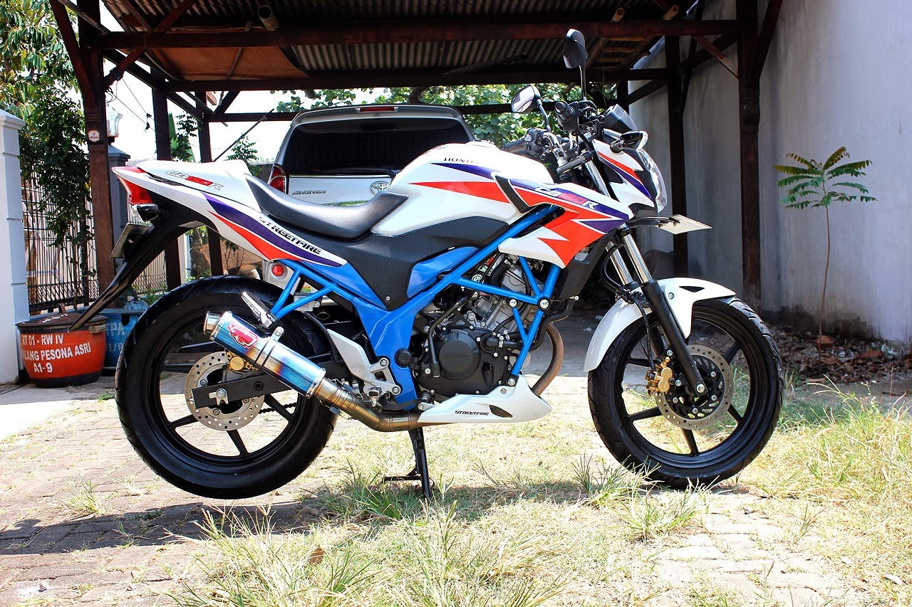 Kumpulan Modifikasi Motor Cb150r Warna Putih Biru Modifikasimania