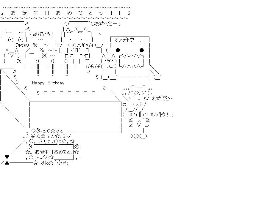 ハッピーバースデー 顔文字 ケーキ 画像レシピ人気