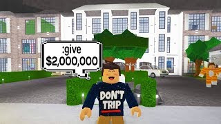 Roblox Bloxburg California Mansion Tour - i stole all of her money by accident in roblox bloxburg