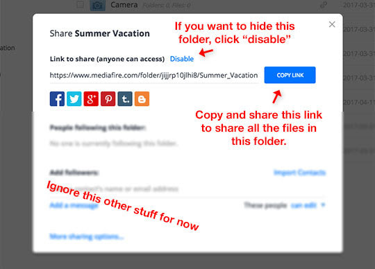 Upload files and folders from other android apps (including most file managers) by using the android share to option and selecting mediafire. Sharing Files And Folders With Links Mediafire Blog