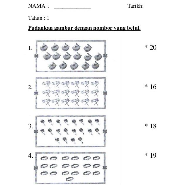 Soalan Transisi Matematik Tahun 1 - Kuora y