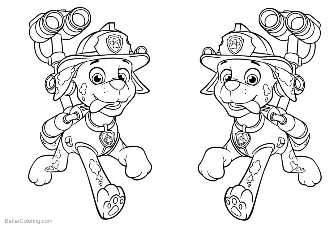 Marshall From Paw Patrol Coloring Pages - heavydutychinesecleaver