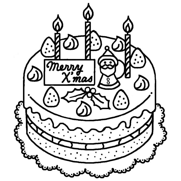 100 Epic Bestクリスマス ケーキ イラスト 白黒 最高の動物画像