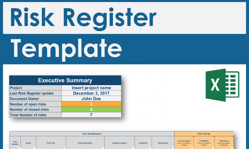 Risk Register Template Excel Free Download : Free Excel Risk Map Template » Project Management ...