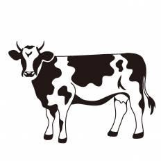 すべての動物の画像 モノクロ シルエット 牛 イラスト フリー