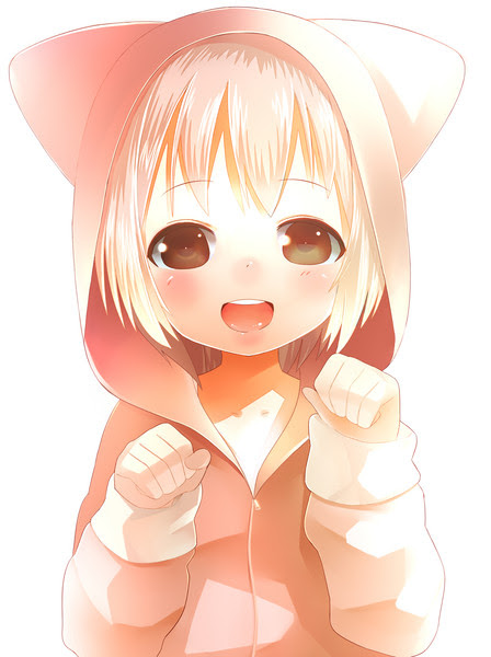 無料イラスト画像 ラブリーパーカー 女の子 イラスト 正面
