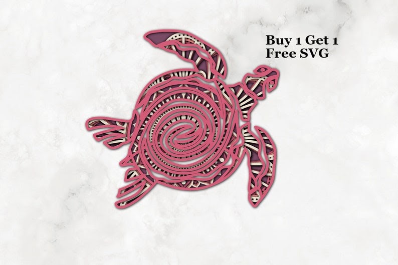 Free Free 3D Layered Mandala Turtle 314 SVG PNG EPS DXF File