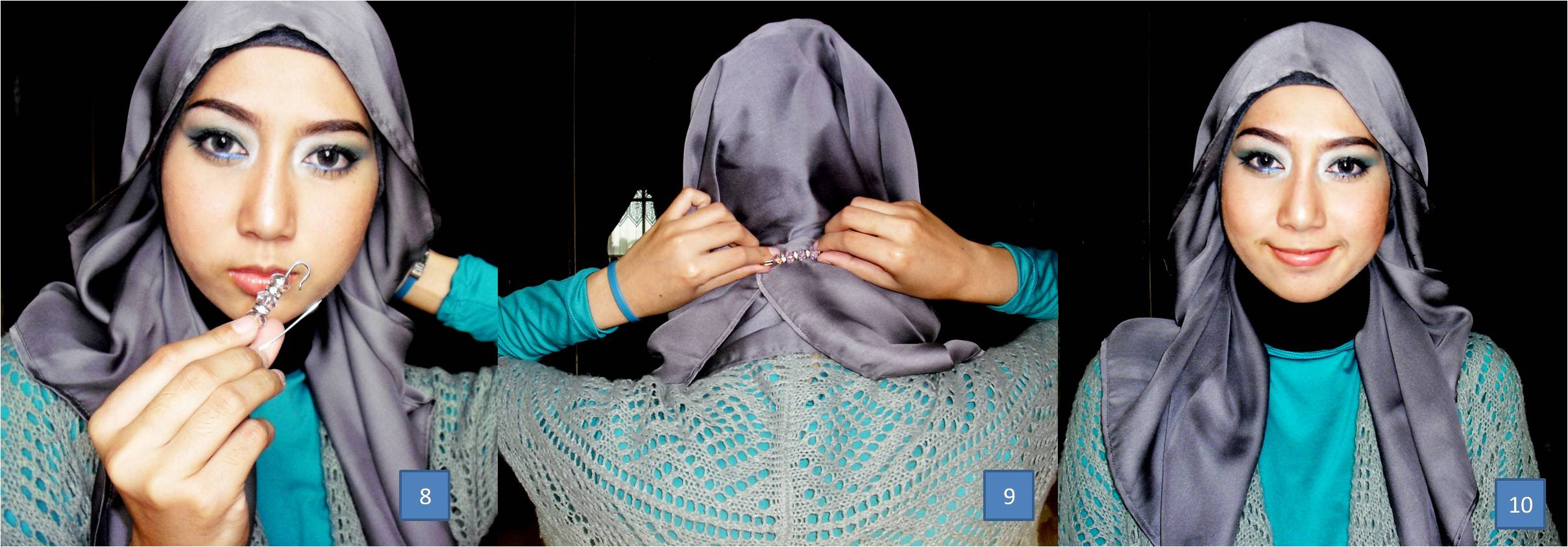 25 Gambar Lengkap Tutorial Hijab Hana Tajima Untuk Kalian