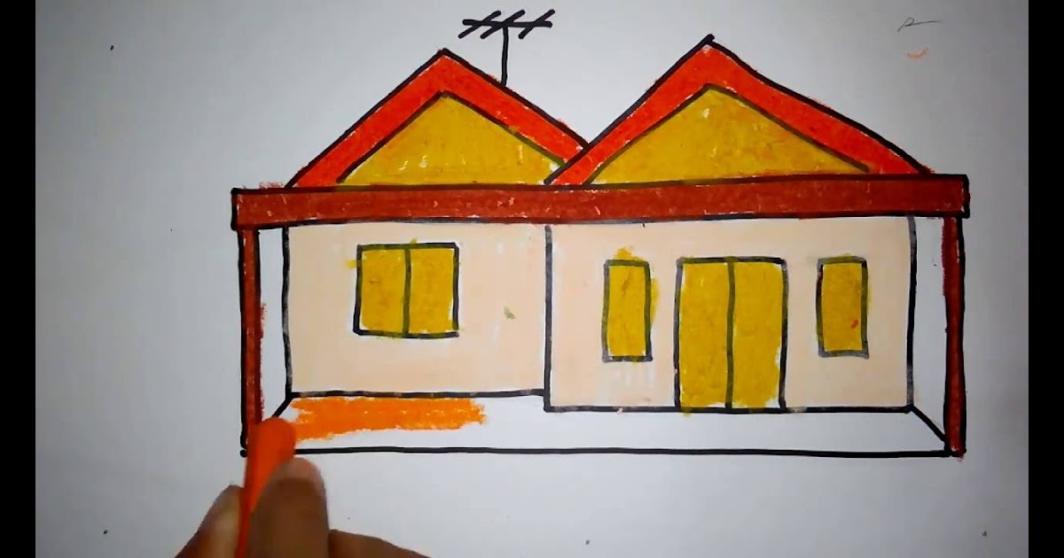  Cara Menggambar Rumah Untuk Anak Tk  Berbagai Rumah 