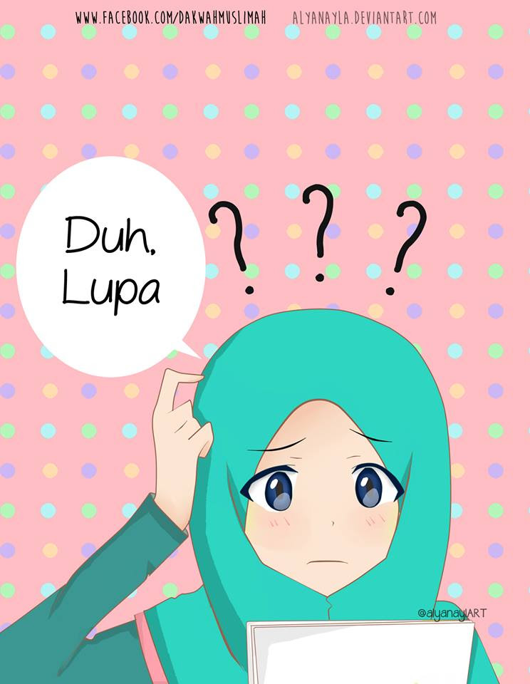 Gambar Kartun Muslimah Tidur