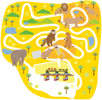 元の動物園 イラスト 動物ゾーン