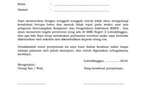 Contoh Surat Pernyataan Tidak Akan Mengulangi Kesalahan Lagi Bagi Contoh Surat