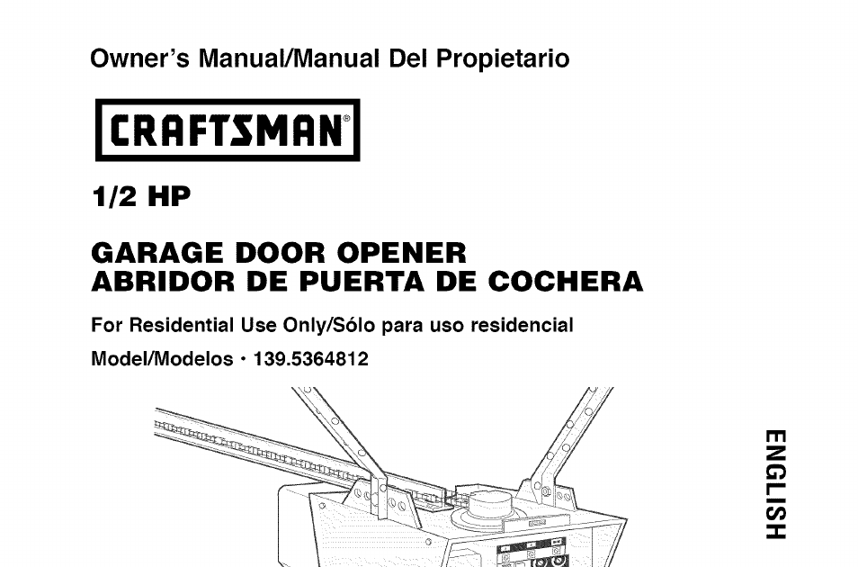 Craftsman 1 2 Hp Garage Door Opener Manual 41a4315 7d The Door [ 630 x 954 Pixel ]