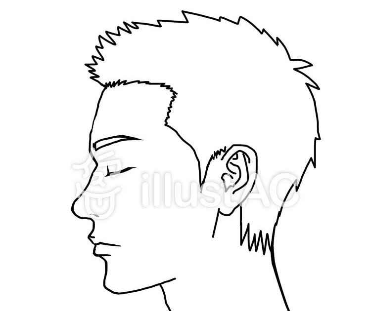 Ngagolak 男の子 髪型 イラスト 横顔