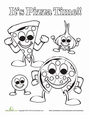 Cute Pizza Coloring Pages - Resume Format